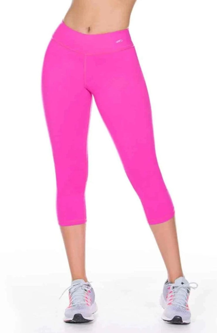  Gaiam Women's High Waisted Capri Yoga Pants - High Rise  Compression Workout Leggings - Athletic Gym Tights - Fuchsia Shock Pink, X- Large : Clothing, Shoes & Jewelry